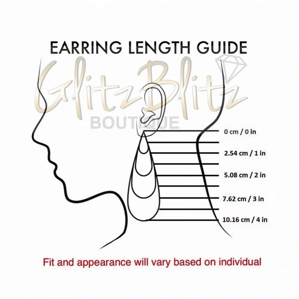 Silver Double Star Silhouette Drop Earrings - Picture 4 of 4